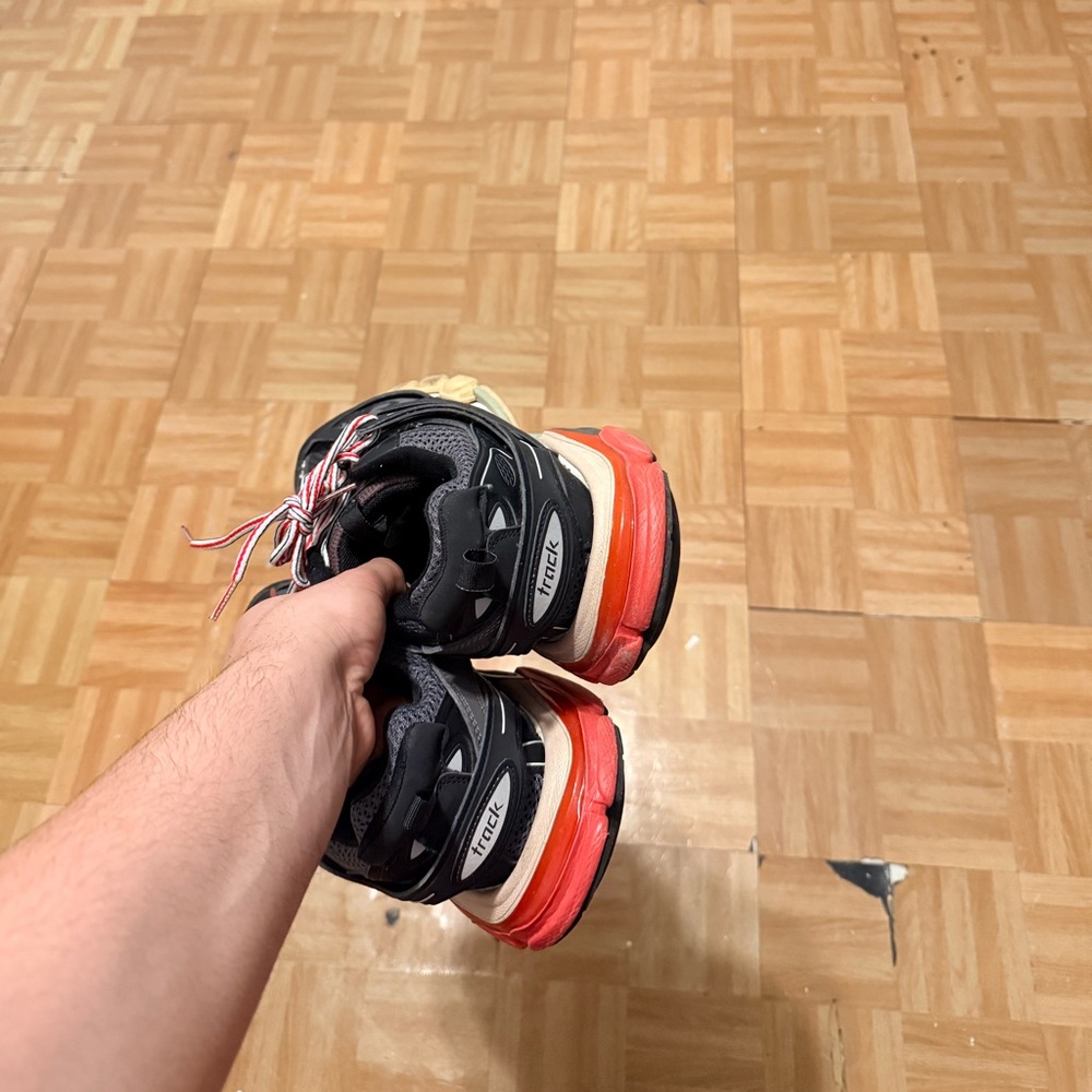 Balenciaga Black Multi-Color Track Sneakers - Picture 3 of 4